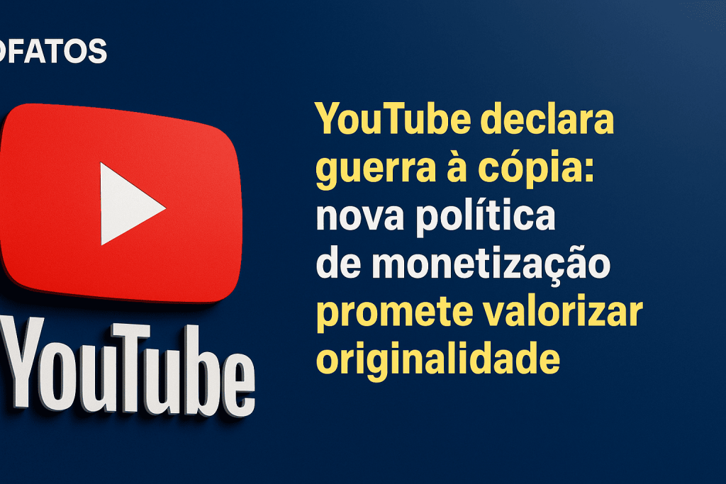 🎥🚫 YouTube declara guerra à cópia: nova política de monetização promete valorizar originalidade, mas levanta polêmica